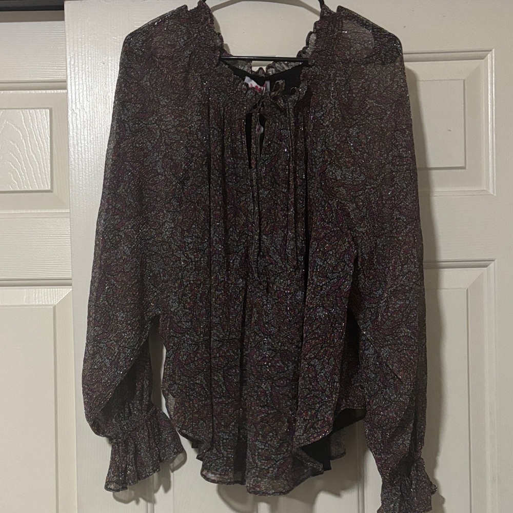 Buddy Love Black Paisley Blouse